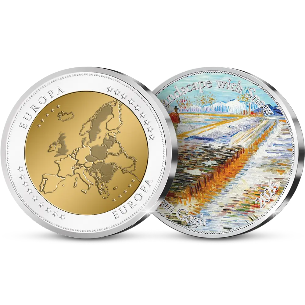 Die Vincent van Gogh Europe Commemorative Edition: Winter 2026 'Landschaft mit Schnee 1888'