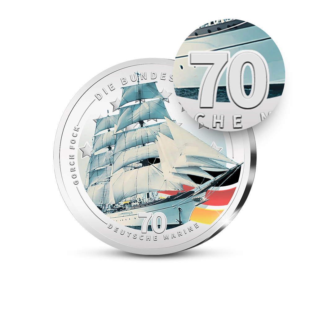 Deutsche Gedenkausgabe 70 Jahre Bundeswehr: Die Deutsche Marine: Gorch Fock