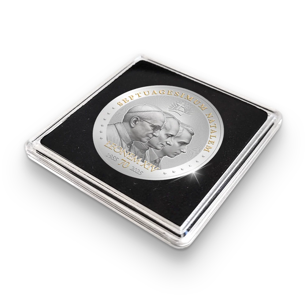 Vatikanische Drei-Porträt Gedenkausgabe „LEONEM XIV 70“