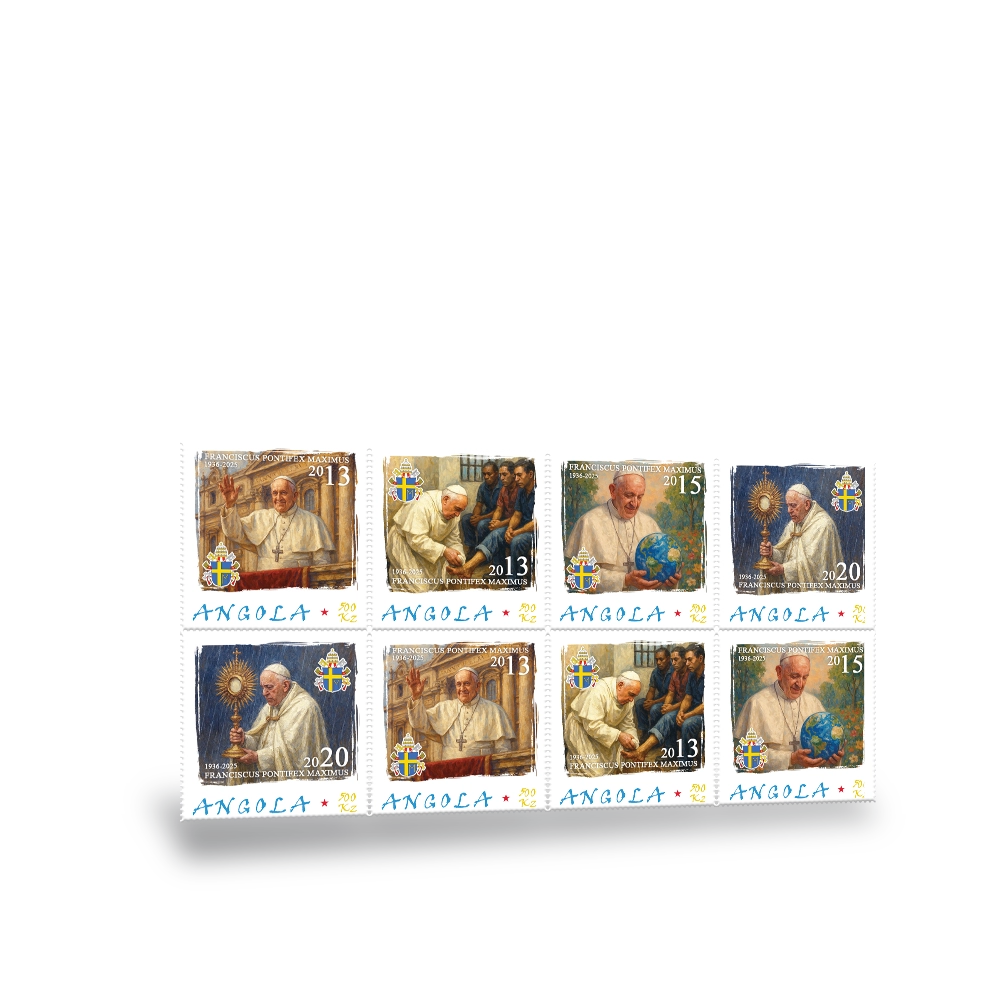 Das Papst Franziskus Gedenk-Briefmarkenbogen