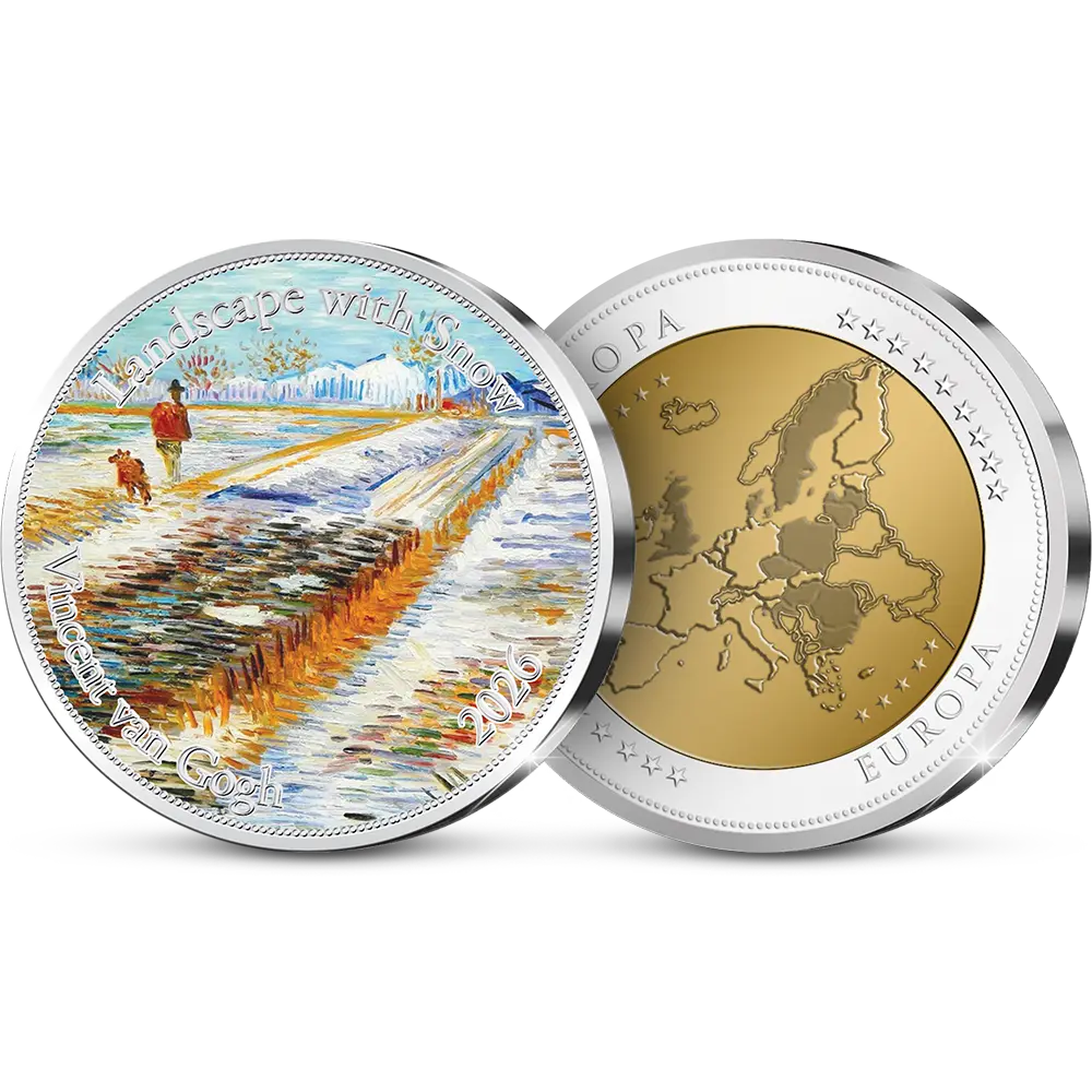 Die Vincent van Gogh Europe Commemorative Edition: Winter 2026 'Landschaft mit Schnee 1888'