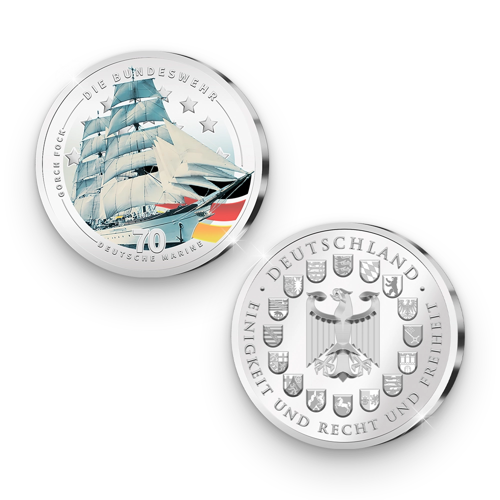 Deutsche Gedenkausgabe 70 Jahre Bundeswehr: Die Deutsche Marine: Gorch Fock
