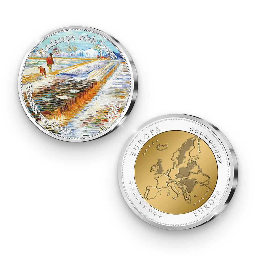 Die Vincent van Gogh Europe Commemorative Edition: Winter 2026 'Landschaft mit Schnee 1888'
