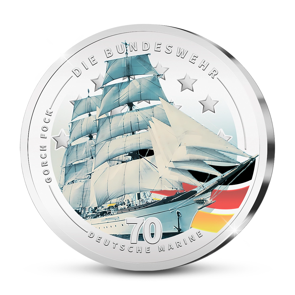 Deutsche Gedenkausgabe 70 Jahre Bundeswehr: Die Deutsche Marine: Gorch Fock