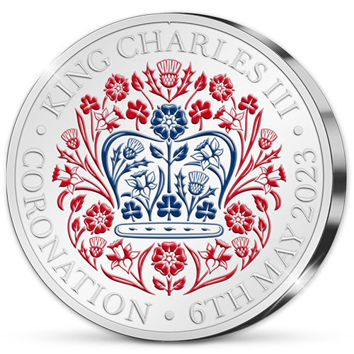 Die offizielle „Emblem der Krönung Seiner Majestät des Königs“ Zwei-Münzen-Sammlung von England
