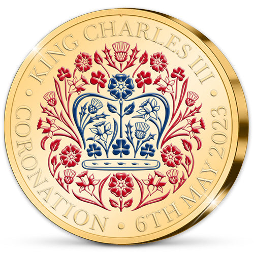Die offizielle „Emblem der Krönung Seiner Majestät des Königs“ Zwei-Münzen-Sammlung von England
