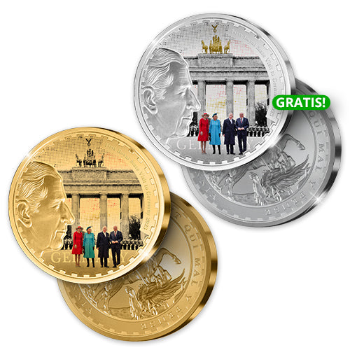 Die offizielle „Erster Staatsbesuch in Deutschland 2023“ Zwei-Münzen-Sammlung von England