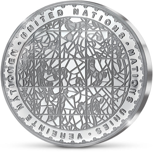 De Verzilverde “King Tut 100 Commemorative” van de Verenigde Naties Verrijkt met de kostbare 3D Goud effect én kleurtechnieken - Edel Collecties