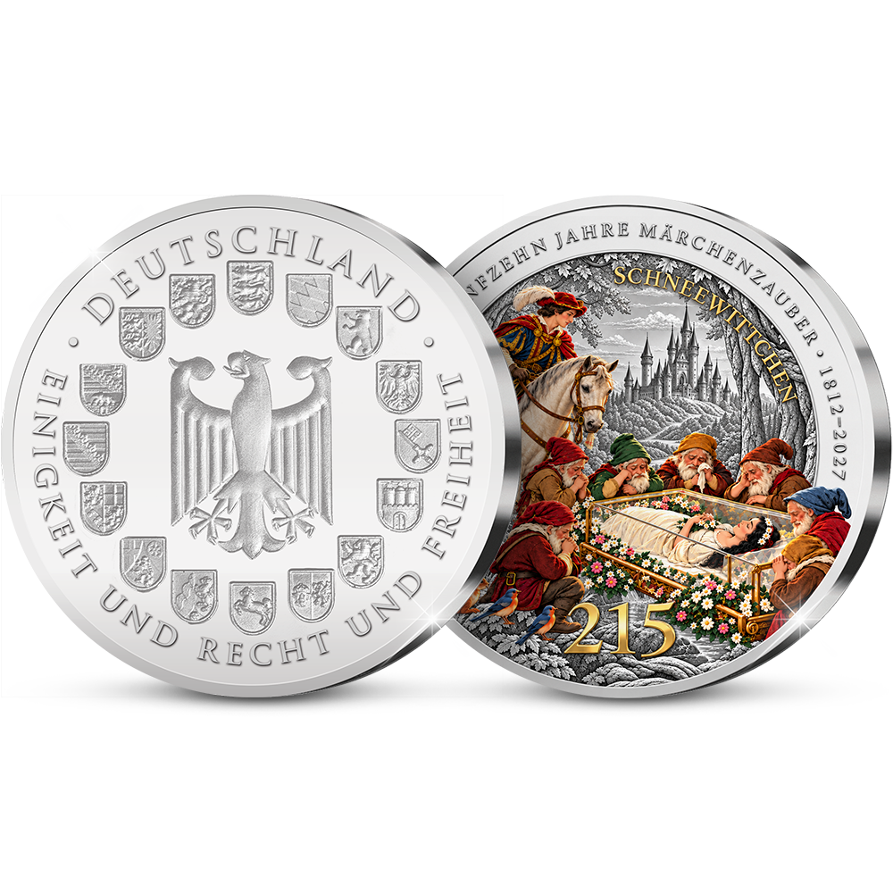 Die Deutsche Gedenksausgabe „Zweihundertfünfzehn Jahre  Märchenzauber 1812–2027 - Schneewittchen”