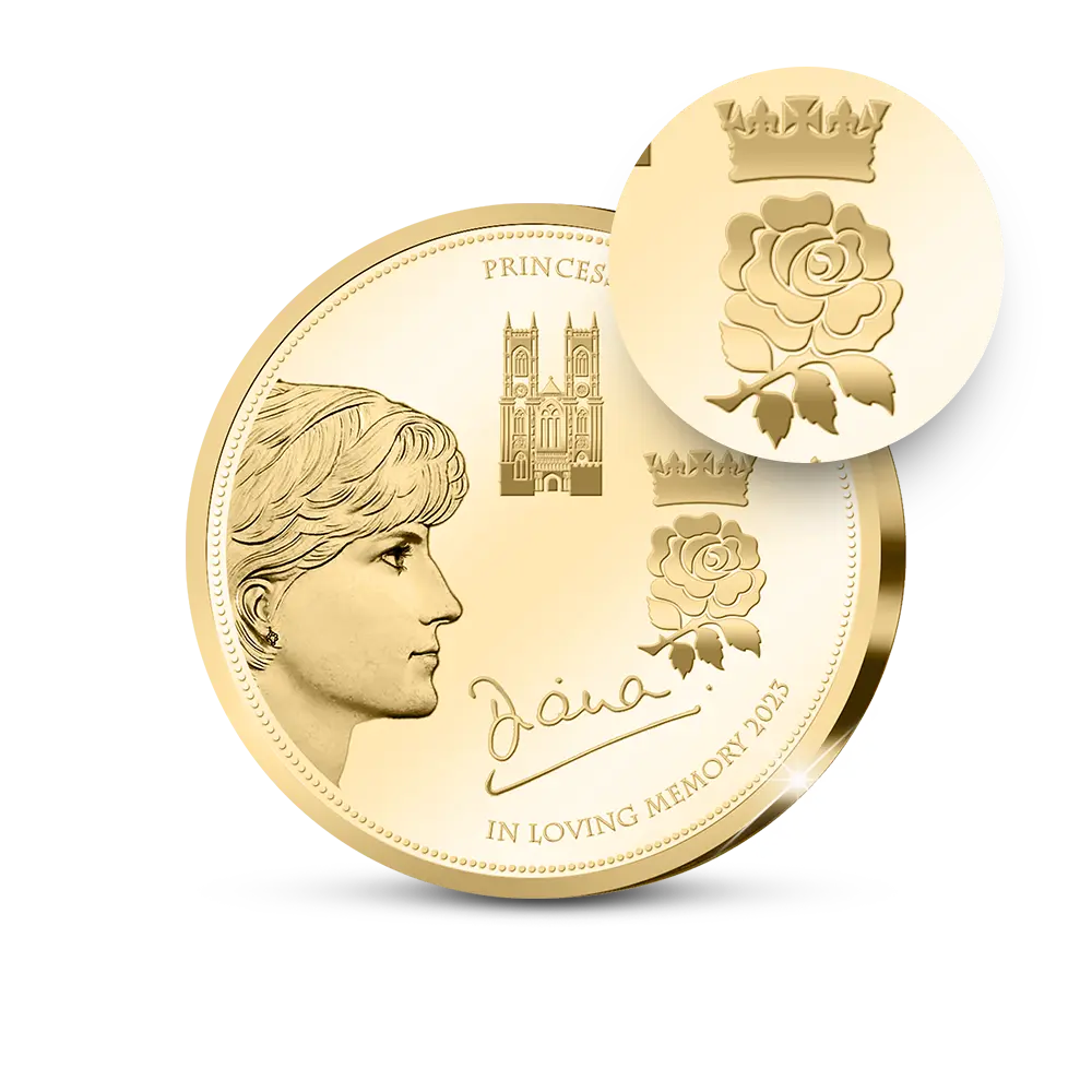 Die originale Gedenkausgabe „Diana, Prinzessin von Wales“ aus England