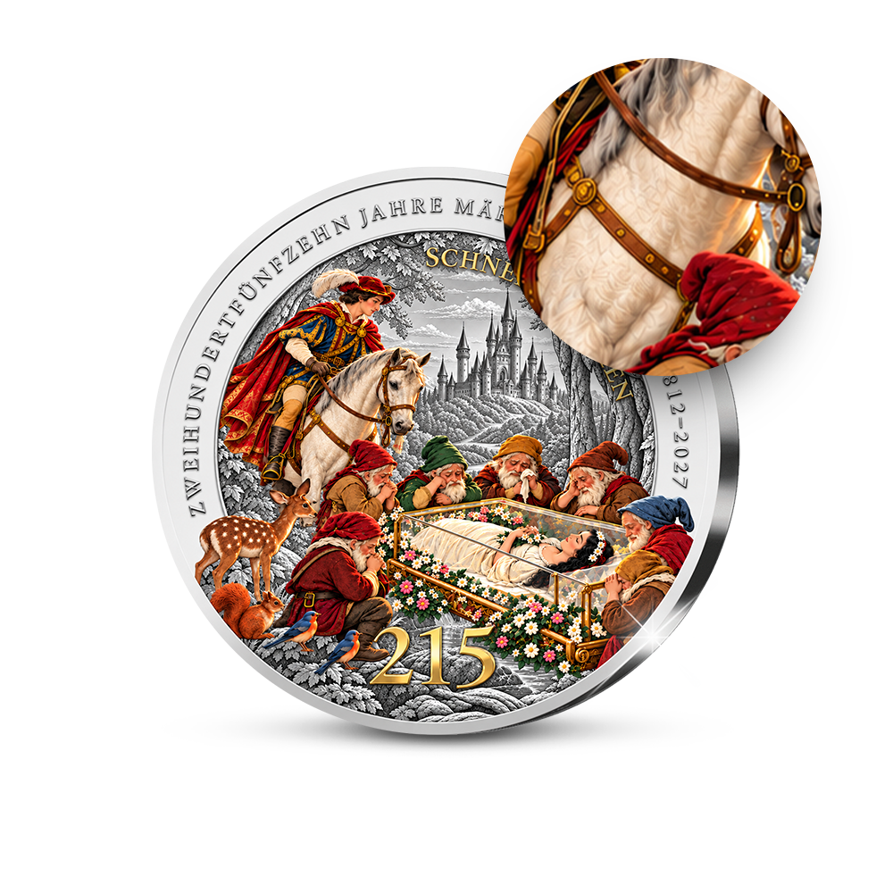 Die Deutsche Gedenksausgabe „Zweihundertfünfzehn Jahre  Märchenzauber 1812–2027 - Schneewittchen”