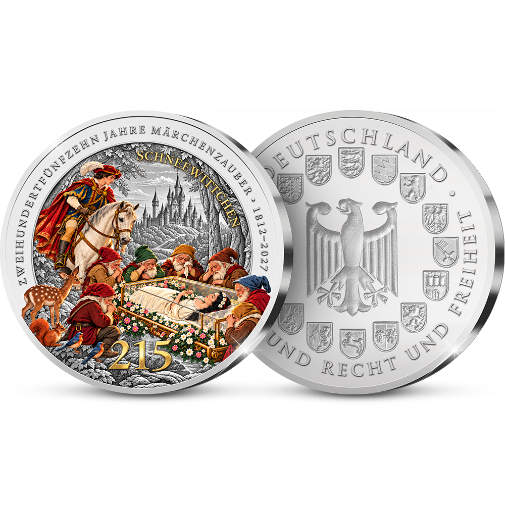 Die Deutsche Gedenksausgabe „Zweihundertfünfzehn Jahre  Märchenzauber 1812–2027 - Schneewittchen”