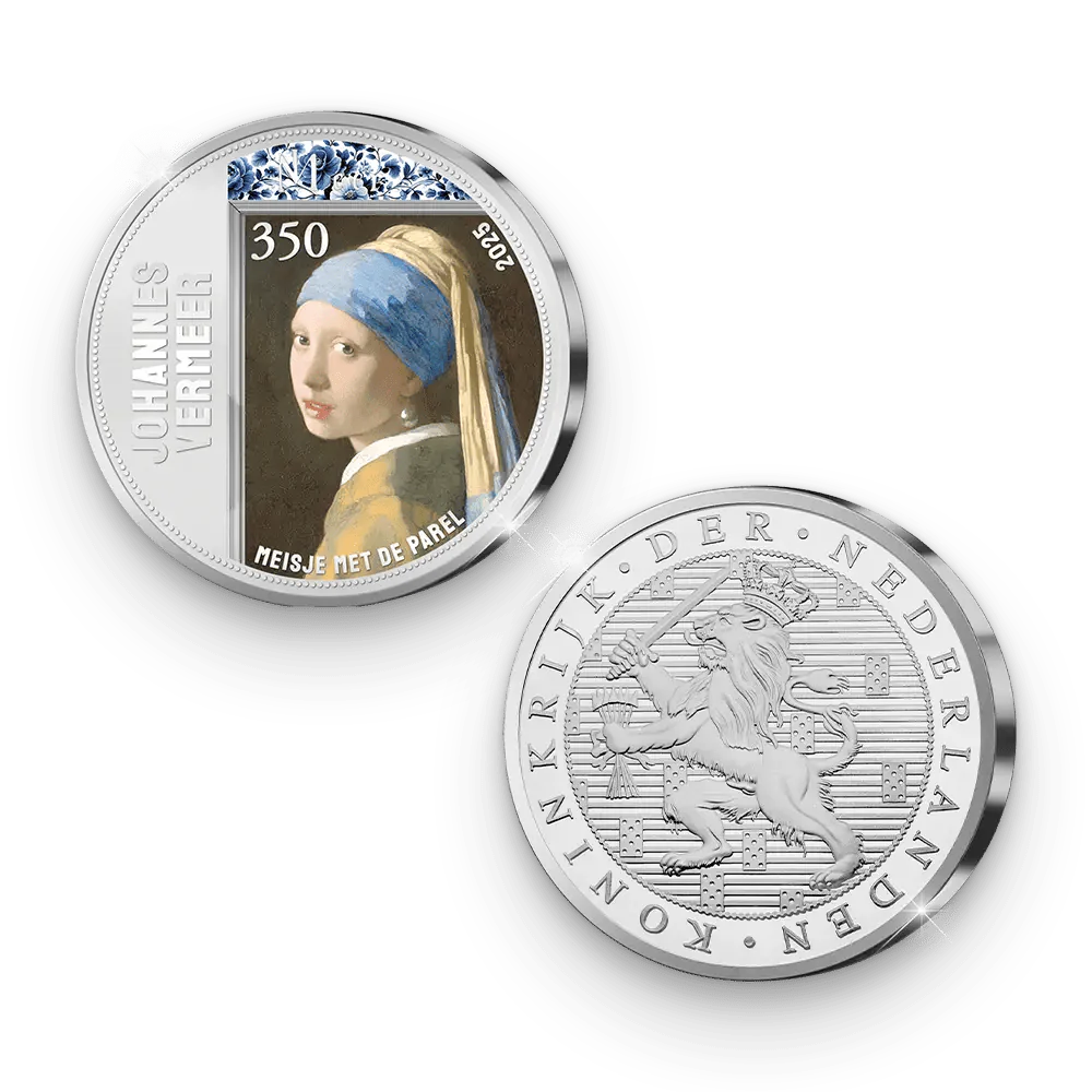 De 350 jaar Johannes Vermeer Herdenkingsuitgifte van Nederland ‘Meisje met de Parel’ - Edel Collecties