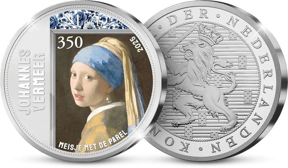 De 350 jaar Johannes Vermeer Herdenkingsuitgifte van Nederland ‘Meisje met de Parel’ - Edel Collecties