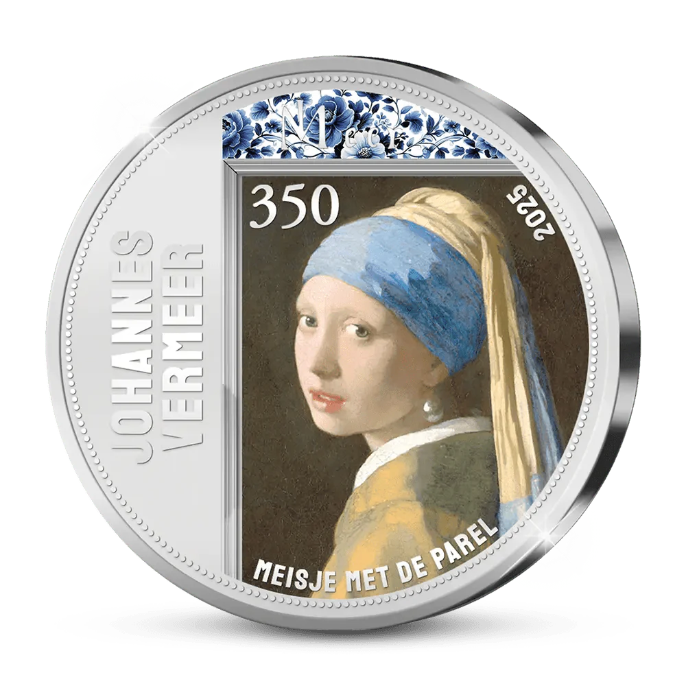 De 350 jaar Johannes Vermeer Herdenkingsuitgifte van Nederland ‘Meisje met de Parel’ - Edel Collecties