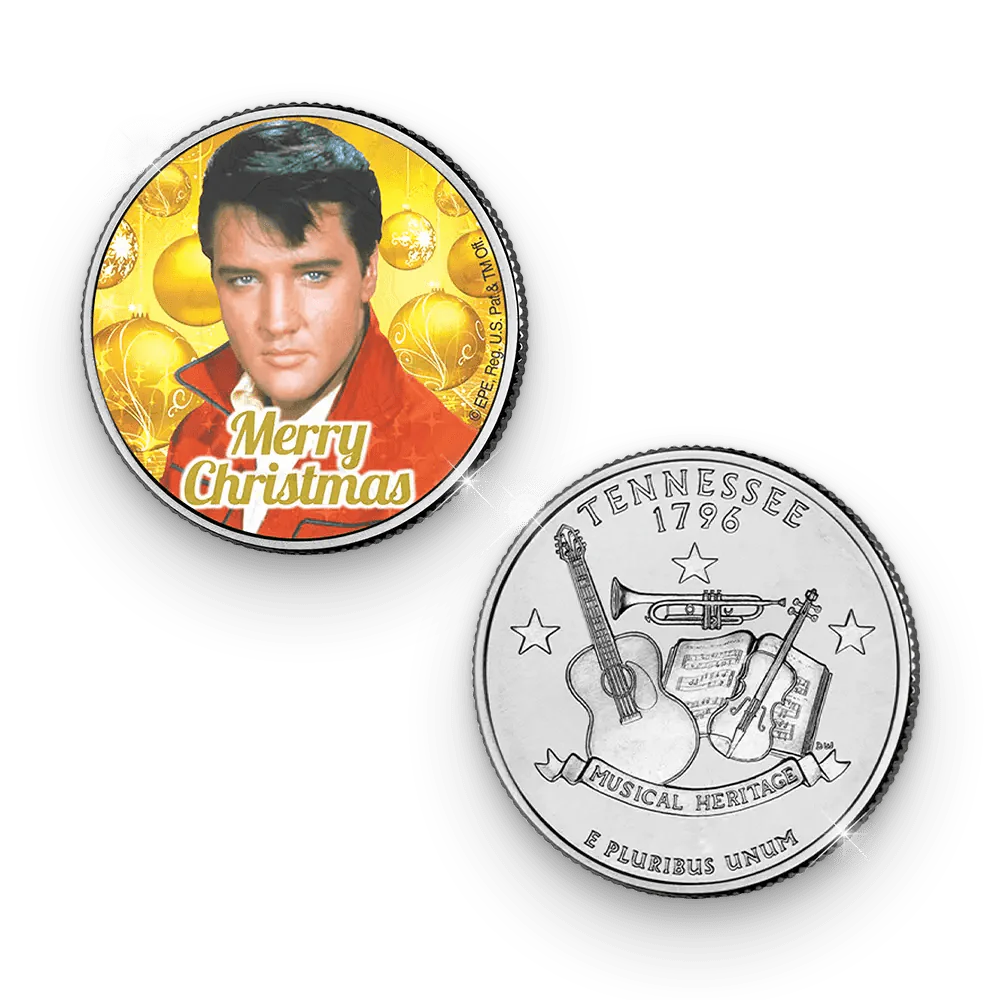 De Officiële Elvis Presley “Christmas Dollars” Set 2024 van Amerika - Edel Collecties