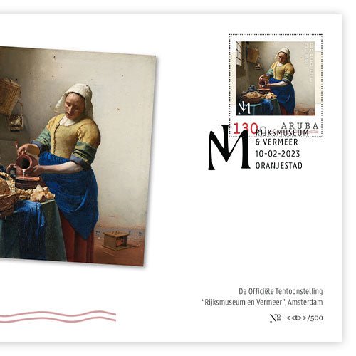 De Gratis Officiële “Melkmeisje van Vermeer” Eerste-Dag-Envelop 2023 - Edel Collecties