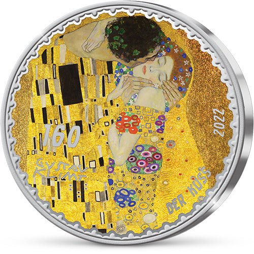 De Officiële Verzilverde “Gustav Klimt, der Kuss” United Nations Herdenkingsuitgifte - Edel Collecties