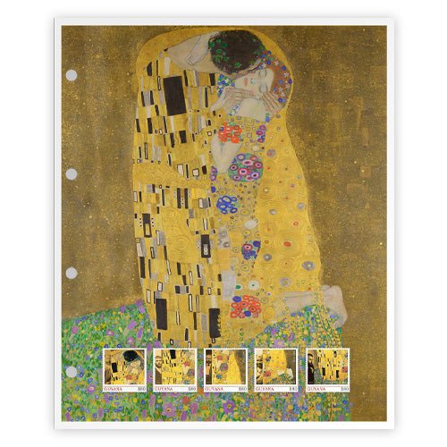 Het Officiële “Gustav Klimt, der Kuss” Postzegelvel t.g.v. het 160-jarig Jubileum - Edel Collecties